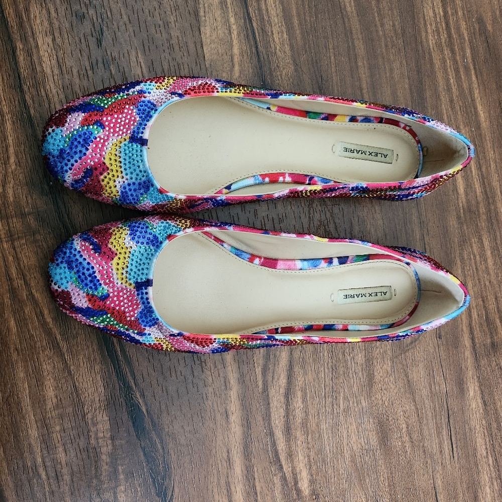 Alex Marie casual beautiful tie dyed rhinestone shoes